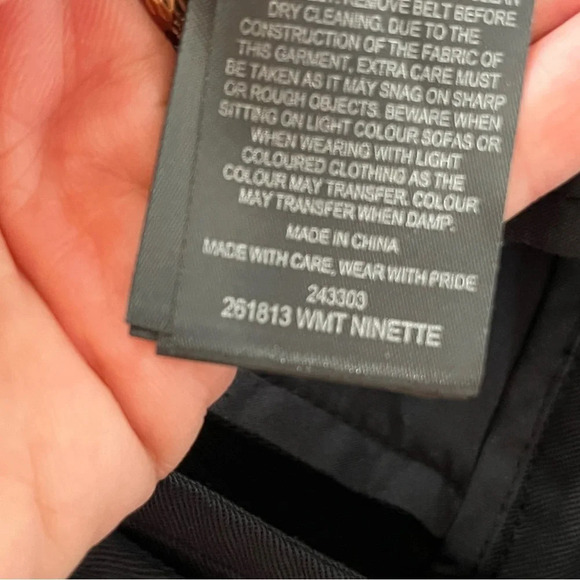 Ted Baker black trousers Ninette High Waist Carrot Leg Pants high rise taper 8 - Picture 8 of 11